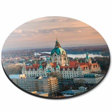 Round Mouse Mat - City Hall Hanover Germany Office Gift #3197