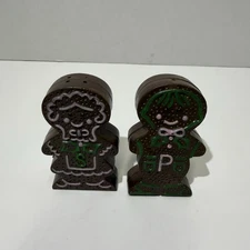 Vintage J.S.N.Y. “Gingerbread Boy & Girl” Salt & Pepper Shakers – 3¼″ Hong Kong