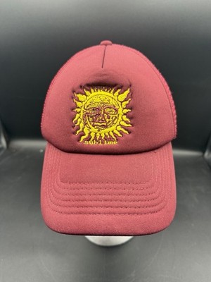 Sublime Sun Face Trucker Hat Red Mesh Snapback Band Cap 2022 Licensed