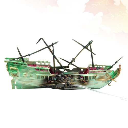 Aerobic Shipwreck Decoration Aquariendekoration Schiff Mit Fischtank - Bild 2 von 10