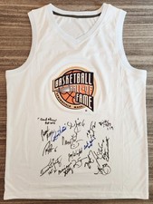 Julius Dr J Erving + 15 Basketball HOF Members Signed Jersey L NBA WNBA RAD