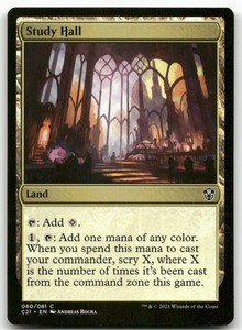 Study Hall 080/081 Common Commander 2021 MTG Land