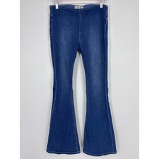 We The Free Penny Pull On Flare Jeans Women 28 Blue Denim Bell Bottom