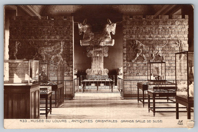 c1930s Louvre Museum Grande Salle Suse Paris France Antique Postcard