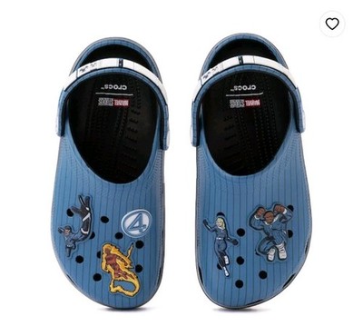 Crocs Marvel Fantastic 4 Classic Clog Blue White Black Men's Size 11