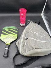 SELKIRK EPIC AMPED X5 FIRBER-FLEX MIDWEIGHT PICKLEBALL PADDLE W/ Bag  Balls