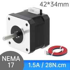 Nema 17 Stepper Motor 34MM Bipolar 1.5A 28N.cm(39oz.in) 42 Motor 2 Phase 4 Wire