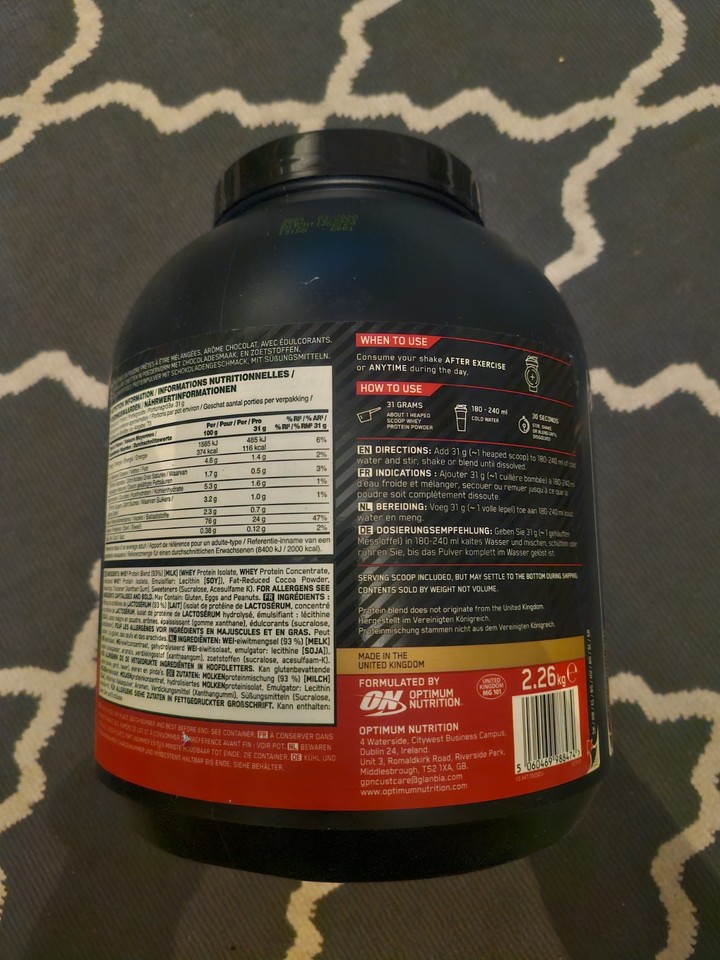 Optimum Nutrition Gold Standard Whey 2.26kg Double Rich Chocolate ...