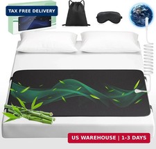 Grounding Mat for Bed with Leather, Improve Sleep, Relieve Stress  Pain, Anti-S