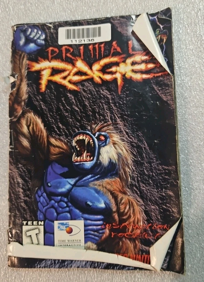 Primal Rage 1995 Super Nintendo Entertainment System + Manual  - Image 4 of 4