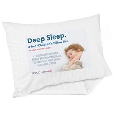 ZPECC Toddler Pillow with Pillowcase - 13x18 Organic Cotton Hypoallergenic Kids