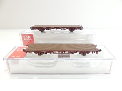 Rivarossi H0 HR6241 2er Set Flachwagen Lklmp der DR in OVP GP705