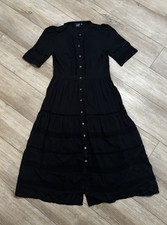 GAP Lace Button-Up Midi Dress, BLACK SIZE Small