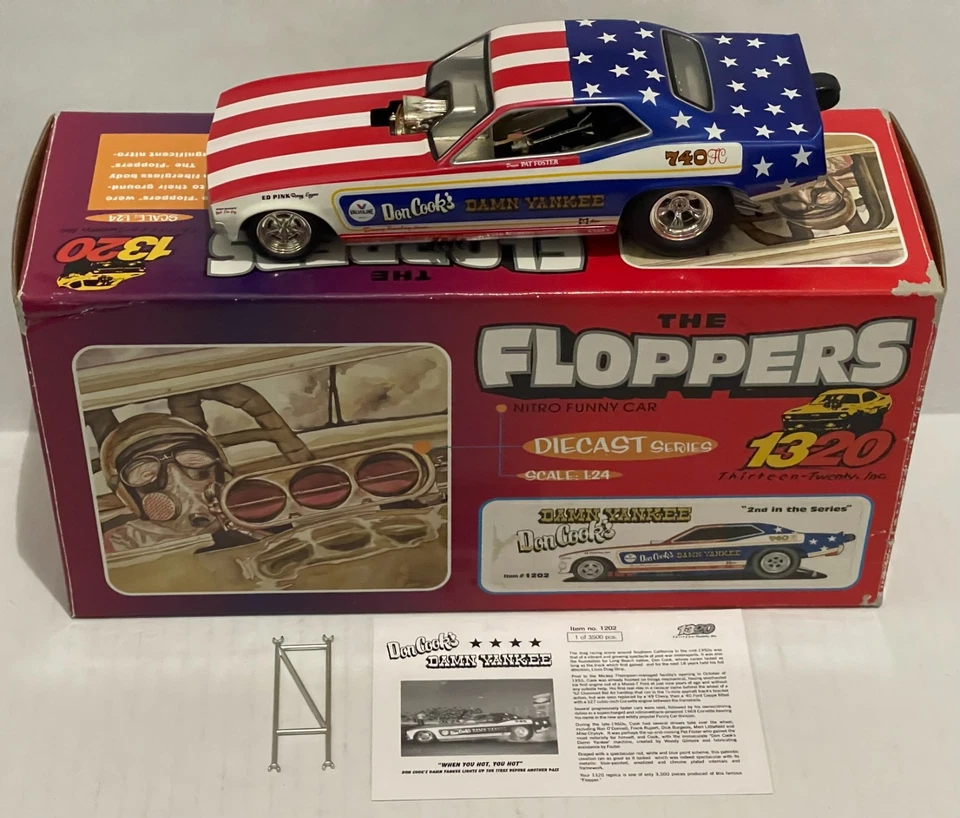 DON COOK'S DAMN YANKEE 1971 PLYMOUTH CUDA 1:24 NHRA FUNNY CAR 1320 FLOPPERS - Image 2 of 4