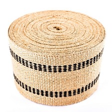 Upholstery/Craft Jute Webbing Burlap 3.5 Inches X 10 Yards-Natural W/Black ...