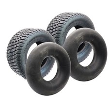 2x pneu incl. chambre à air 16x6.50-8 valve droite pour tondeuse autoportée