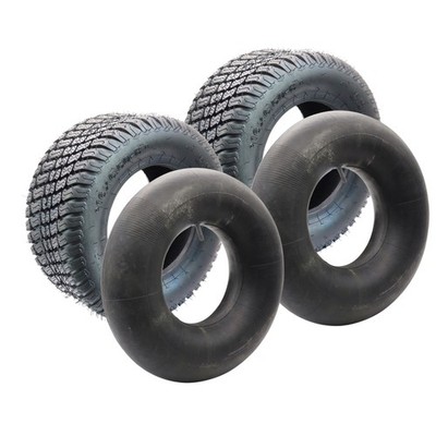 2x Tubeless Reifen 16x6.50-8 inkl. Schläuche mit geradem Ventil TR13