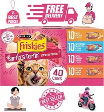 Purina Friskies Gravy Wet Cat Food Variety Pack, Surfin  Turfin  Pack of 40 5.5