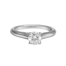 Cartier Wedding ring, platinum, 0.42 ct solitaire diamond, 47 (104762)