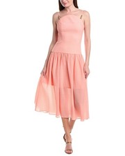 Adrianna Papell Seersucker Midi Dress Women's