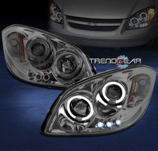 2005-2010 Chevy Cobalt2007-2009 G5 Ccfl Halo Led Projector Headlight Lamp Smoke