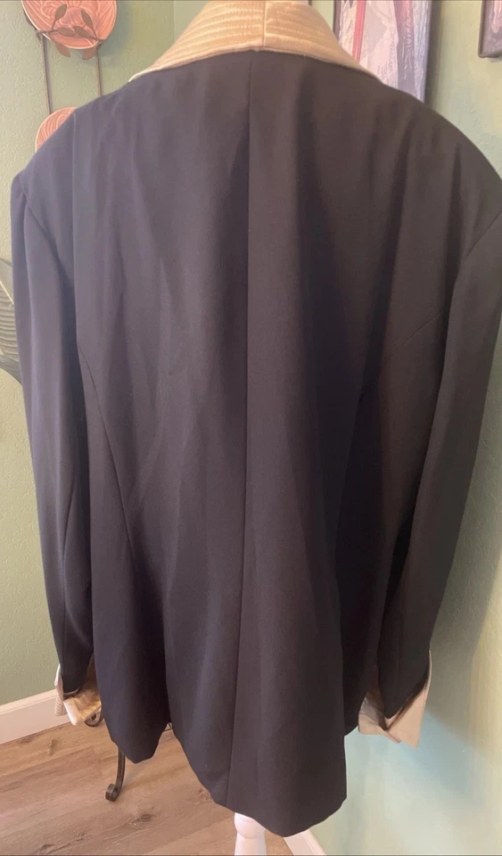 Blazer Katherine Bishop Negro y Dorado Doble Estrás Abotonado Talla 28 Nuevo con Etiquetas Foto 3 de 4