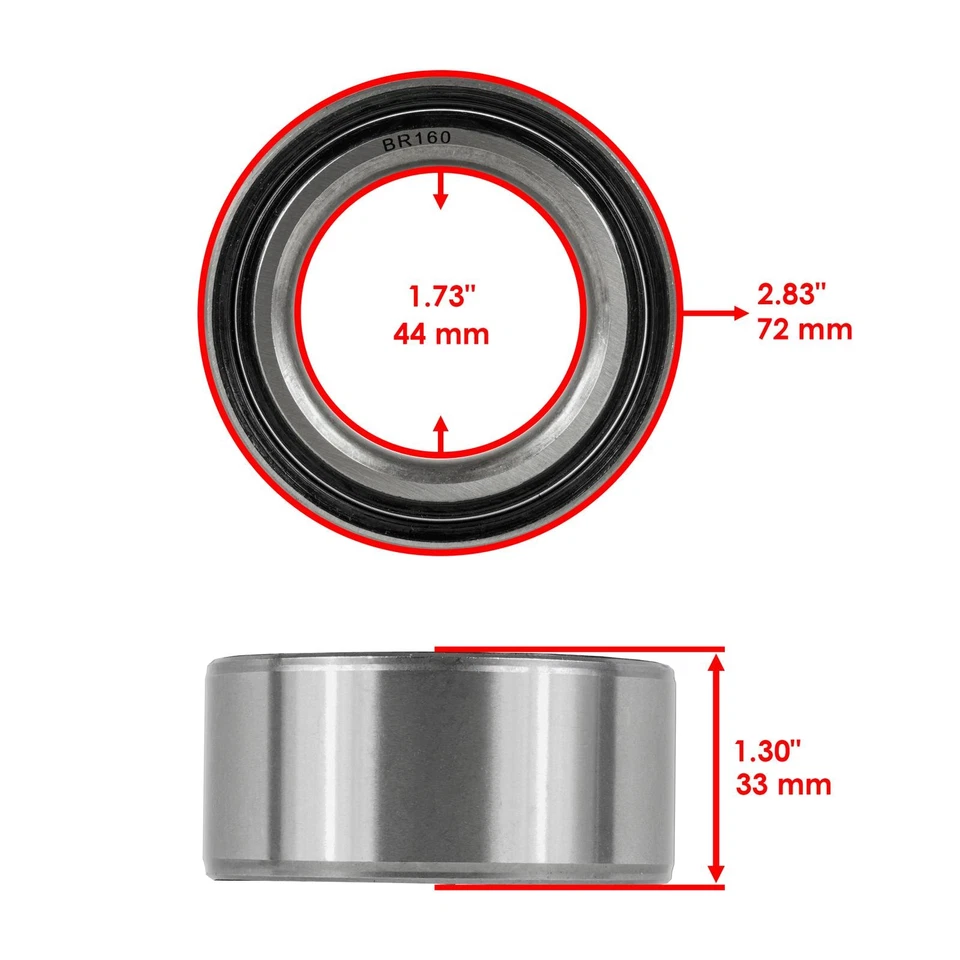 Roulement de roue avant/arrière 2 pièces pour Polaris RZR 570 800 900, Ranger... - Photo 2/4