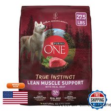 Purina One True Instinct Lean Muscle Support Real Beef Natural Added Vitamins
