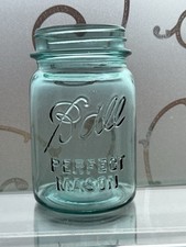 Vintage Ball Blue Glass 1 Pint Mason Jar
