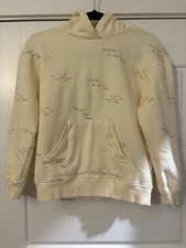 Zara Girls Cream Gold Text Graphic Print School Casual Sweat Shirt Top 11 12