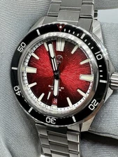 Zelos Swordfish 40mm Stainless Steel Dive Watch Crimson