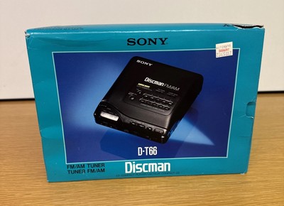 SONY Discman D-66 ポータブルCDプレーヤー VINTAGE SONY D-T66 AM/FM PORTABLE DISCMAN W/ Box And Inserts PARTS
