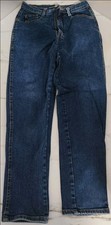 Vintage 1980's Jordache Designer Dark Wash Straight Leg High Rise Jeans Sz 8