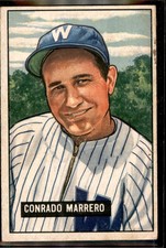 1951 Bowman #206 Connie Marrero - sfc/side