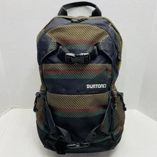 Burton Snowboard Skateboard Backpack Laptop School Black w/ Yellow Red Green
