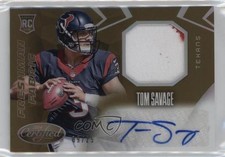 2014 Certified Freshman Fabric Signatures Gold Mirror 9/25 Tom Savage Auto 4f5
