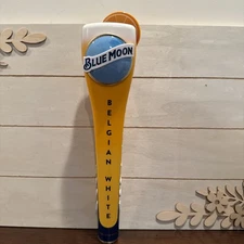 Blue Moon White Logo Belgian White 11.5” Tall Beer Tap Handle (2-Sided)