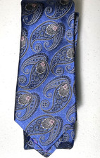 Ted Baker London Blue Paisley 100 Italian Silk Men's Necktie Neck Tie USA Made