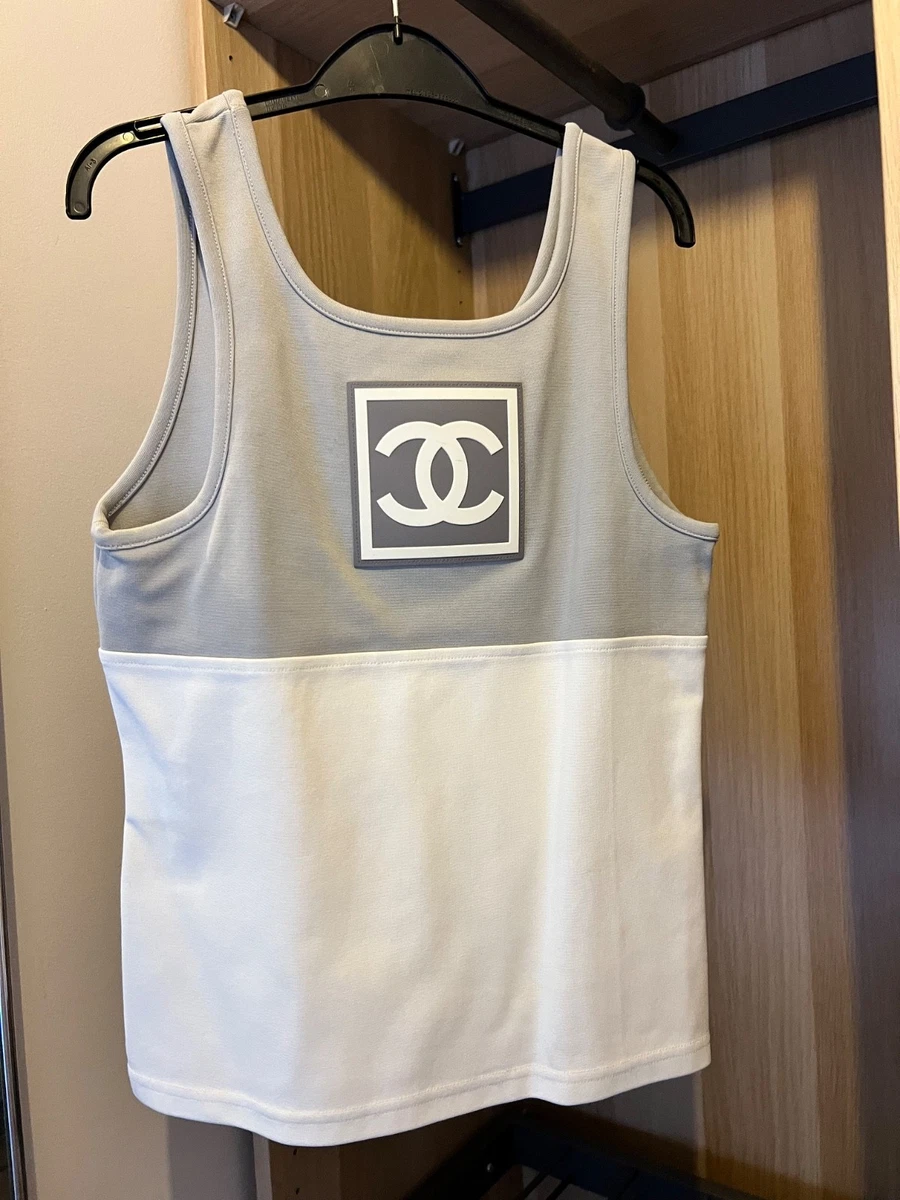 ⭐︎希少⭐︎Chanel スポーツ タンクトップ ホワイト グレー CHANEL Tank Tops for Women for sale - eBay
