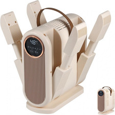 Portable Shoe Dryer 4 Tube Timer Fan for Boots Gloves Deodorizing