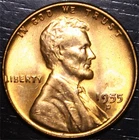 1955 D Lincoln Wheat Penny 1c US Coin Denver Mint Gem BU Uncirculated