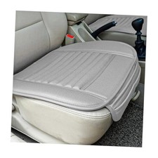 Car Seat Cover, Leather Car Interior Front Bottom Seat Covers with Regular Gray