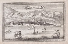 Volos Thessaly Greece Grecia Coronelli Bouttats incisione su rame 1685