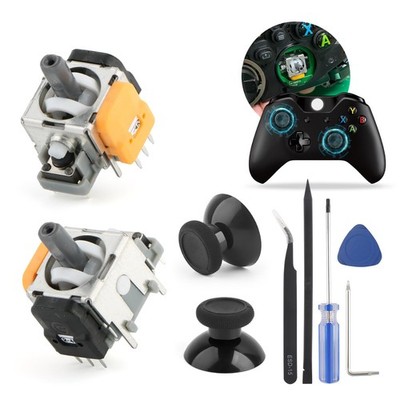 Hall Effect Joysticks for Xbox One S/One X Stick Replacement 3D Analog black