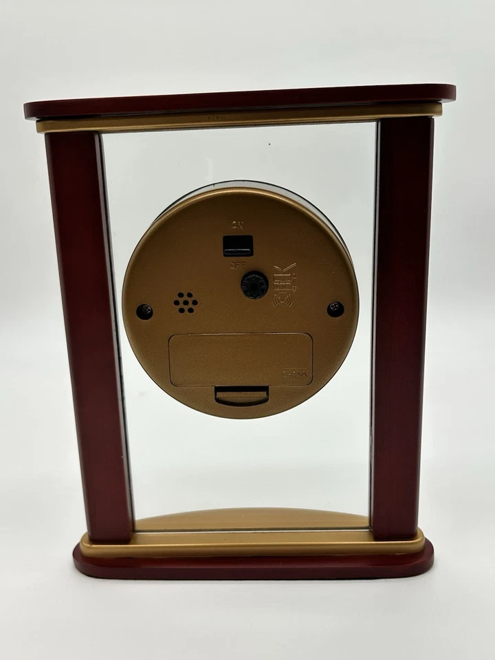 Howard Miller Victor Table Clock, Satin Rosewood - Image 3 of 4