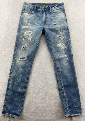 American Eagle Jeans Men s Sz 30x32 Extreme Flex Light Acid Wash Slim Fit