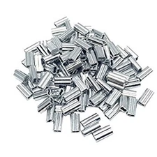 Aluminum Swage Sleeves for 3/64" Wire Rope Cable: 50, 100, 200, 500 and 1000 pcs