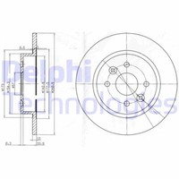 2X Delphi BG3804 Bremsscheibe FüR KIA
