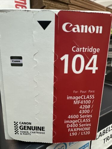 Genuine Canon 104 Toner Cartridge BLACK **NEW SEALED** - Picture 1 of 3