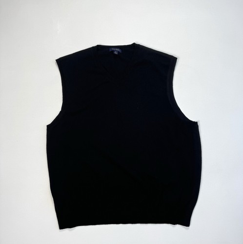 Club Room Herren XL Pullover Weste schwarz 100% Merinowolle leicht modern Outdoor